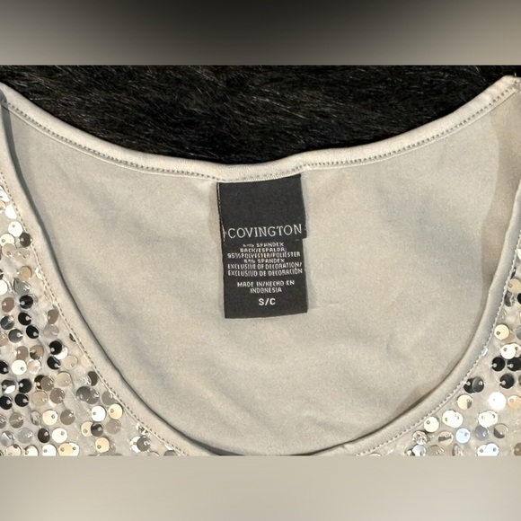 Grey sequin tank top, size S, like new. - Picture 4 of 7